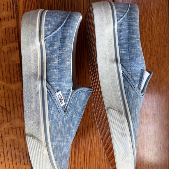 Vans slip-on, Classic Van Doren blue and white, women's size 9.5, men's 8. - Picture 3 of 8